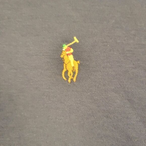 Polo Ralph Lauren Slim Fit Polo Shirt Men's 2XL Navy Short Sleeve Flesh Pony‎ - Picture 4 of 8